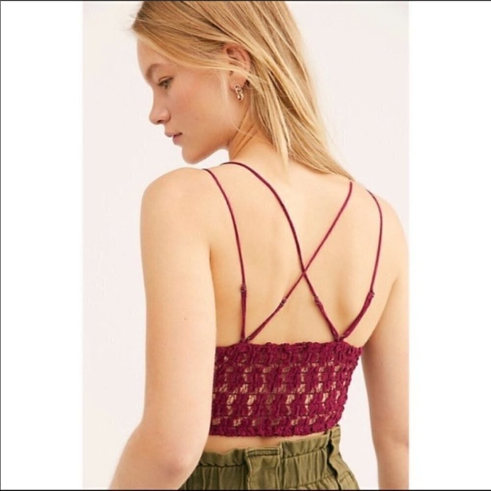 NWT Free People Celine Bralette Mulberry Size S - Picture 3 of 7